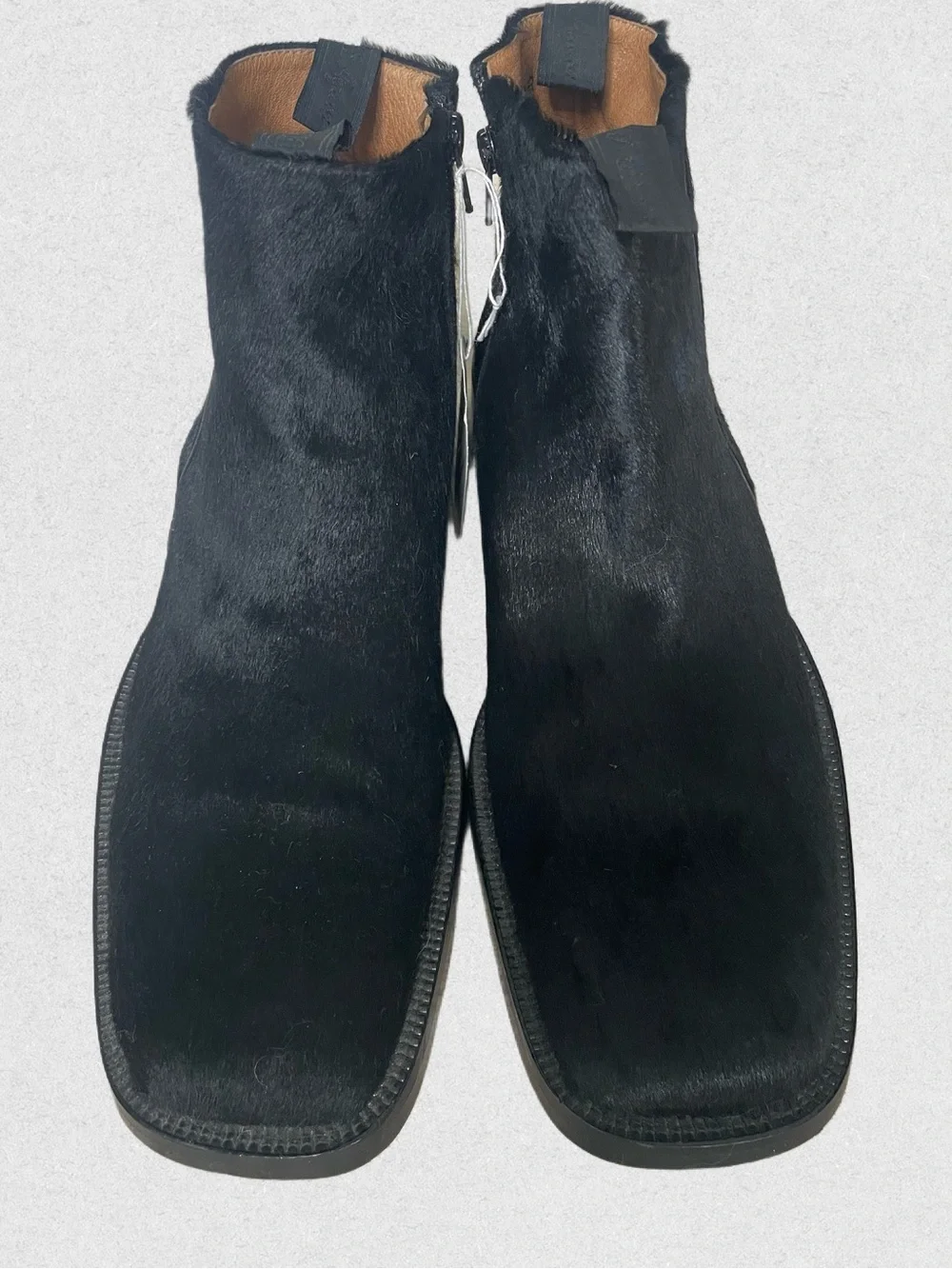 Alberto Guardiani Men's Black Pony Hair Boot